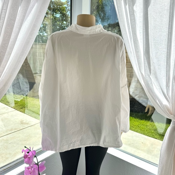 IVAN GRUNDAHL Asymmetrical White Blouse Long Sleeve Top Shirt Size M Medium 38 - Picture 7 of 10